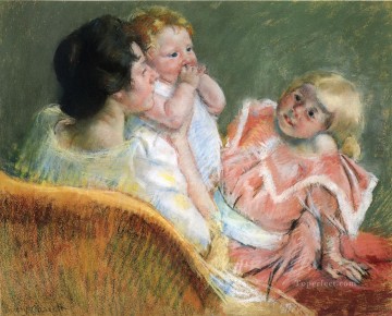 group of children Painting - Mother and Children mothers children Mary Cassatt